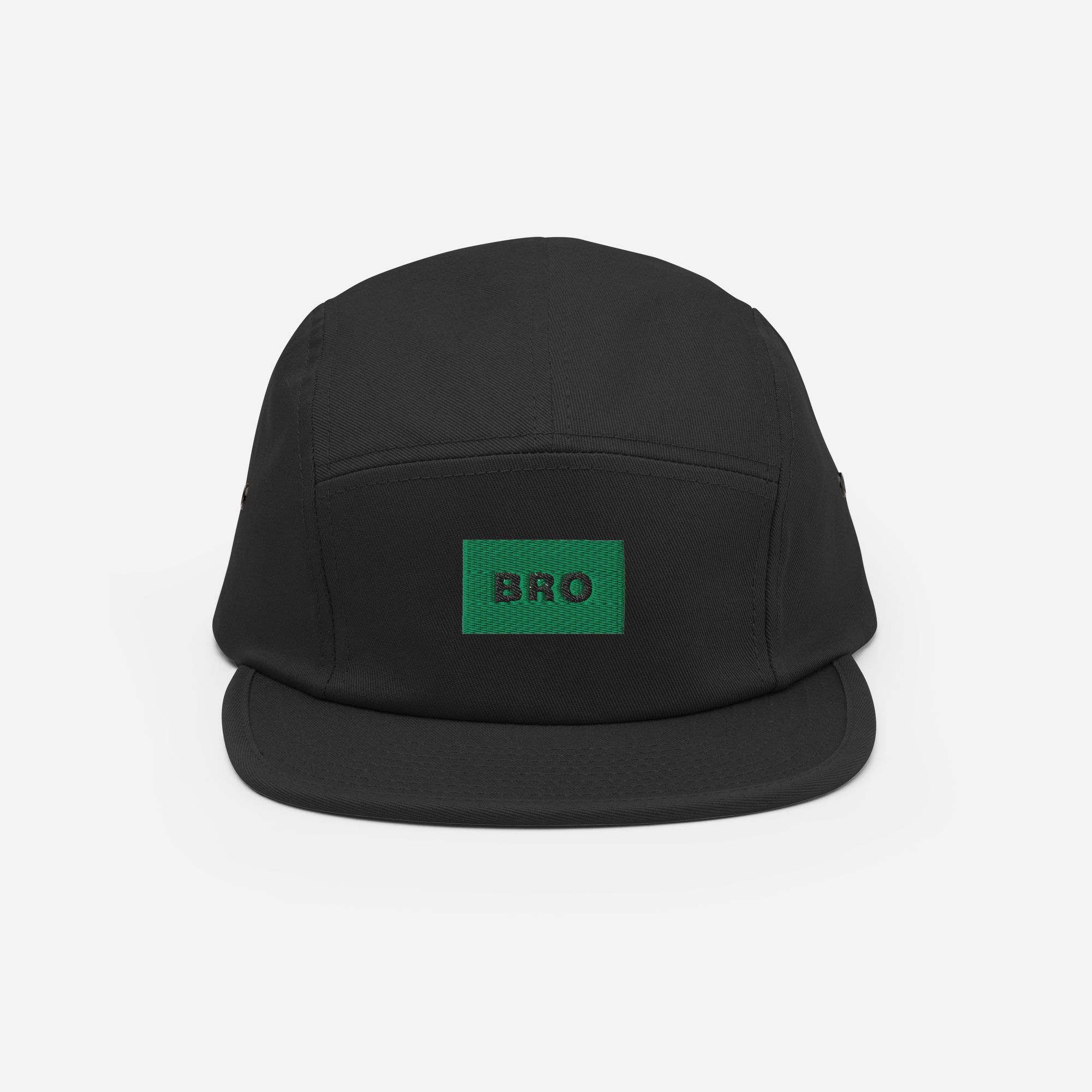 5 Panel Cap - BLACK - BRO (green)