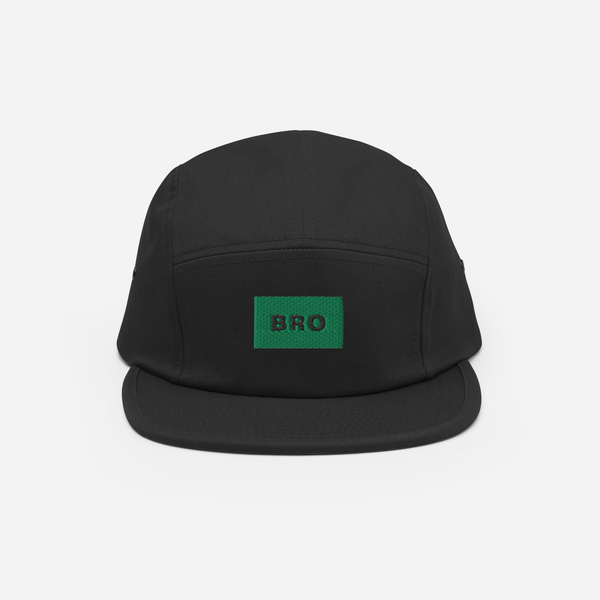5 Panel Cap - BLACK - BRO (green)
