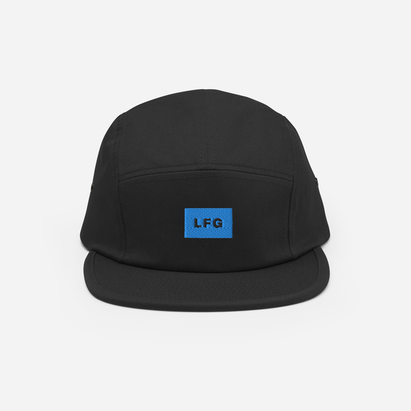 5 Panel Cap - Black - LFG (blue)