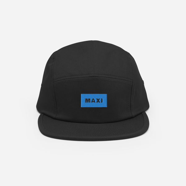 5 Panel Cap - Black - MAXI (blue)