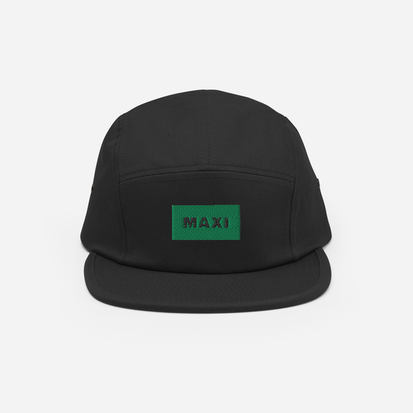 5 Panel Cap - Black - MAXI (green)