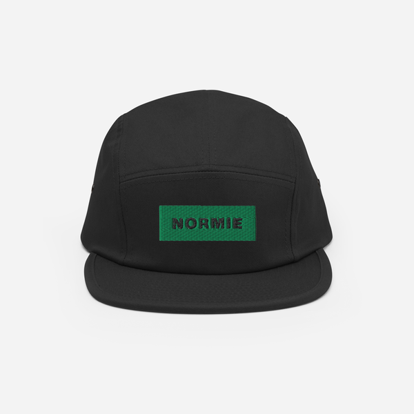 5 Panel Cap - BLACK - NORMIE (green)