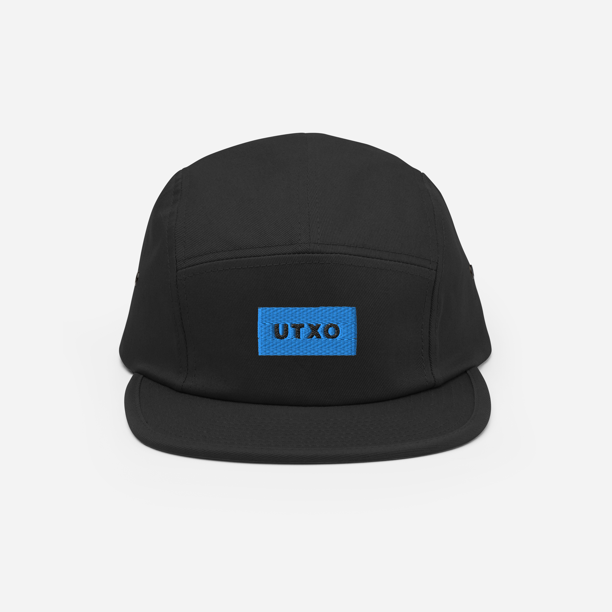 5 Panel Cap - Black - UTXO (blue)