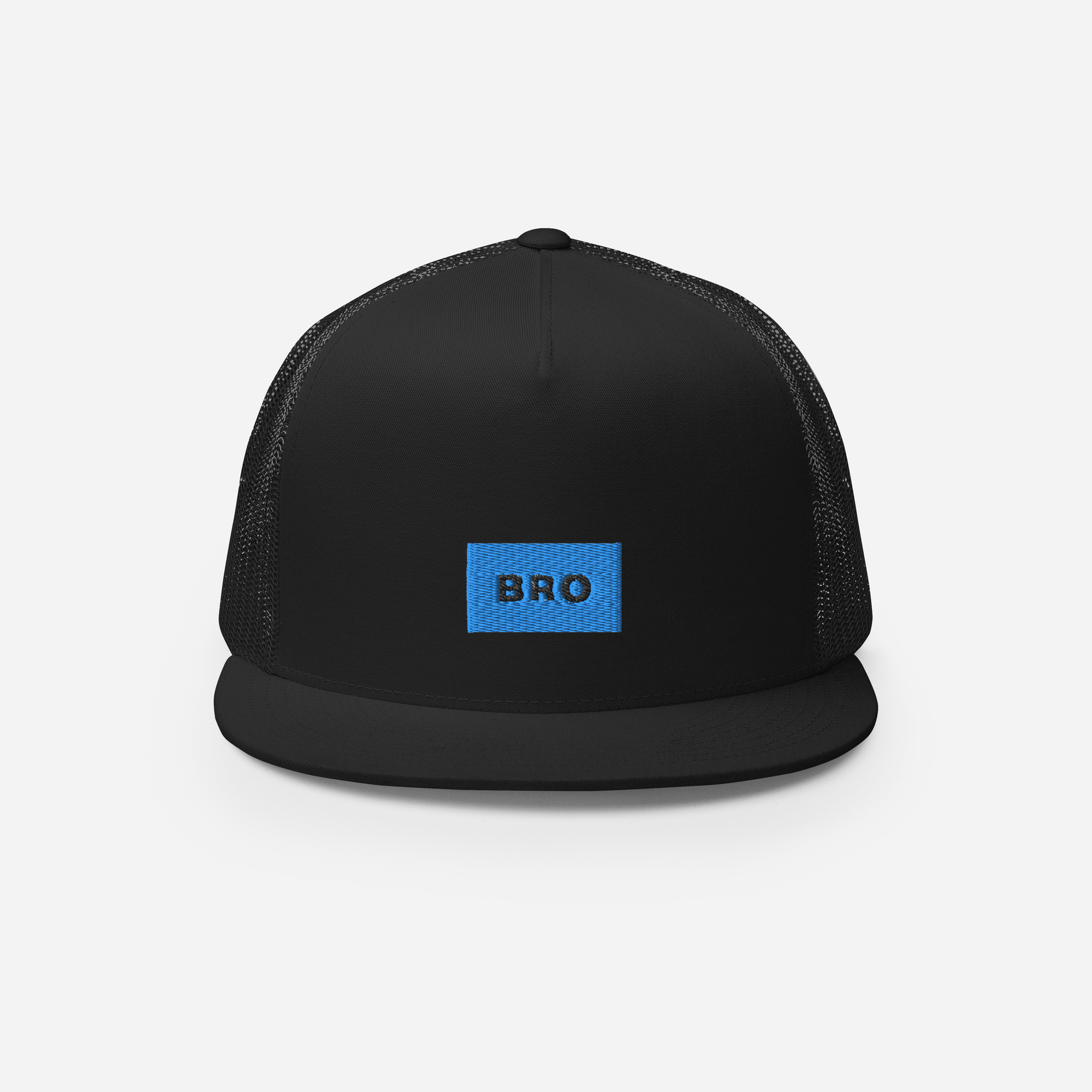 5 Panel Trucker Cap - BLACK - BRO (blue)