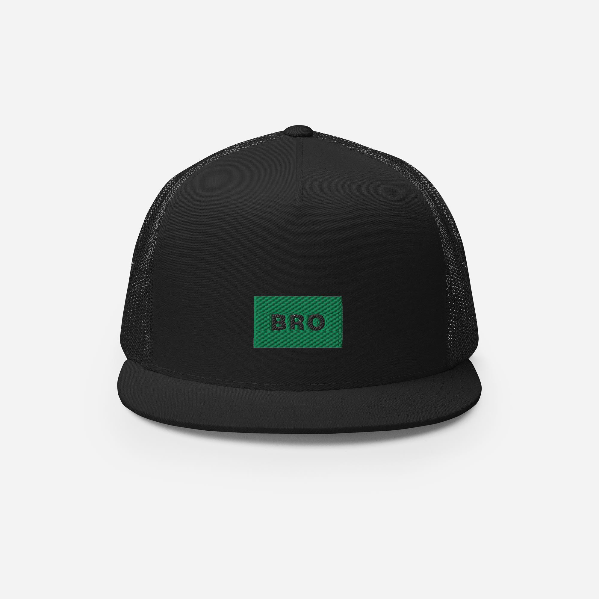 5 Panel Trucker Cap - BLACK - BRO (green)