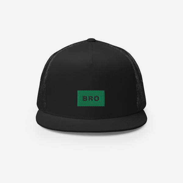 5 Panel Trucker Cap - BLACK - BRO (green)