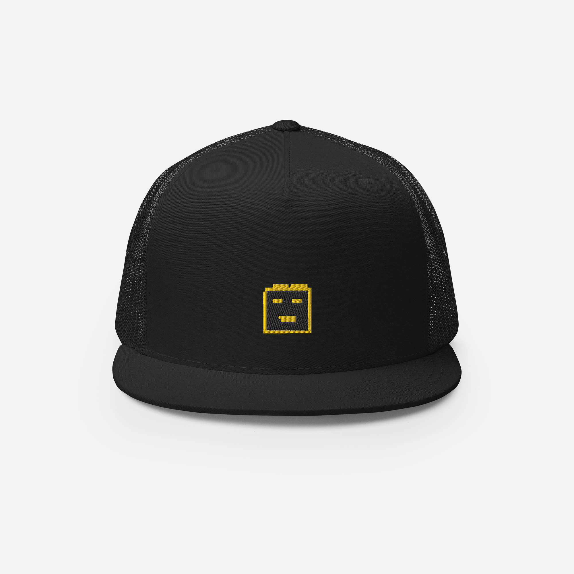 5 Panel Trucker Cap - Black - BullChill