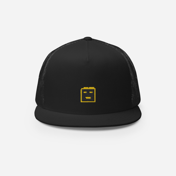 5 Panel Trucker Cap - Black - BullChill