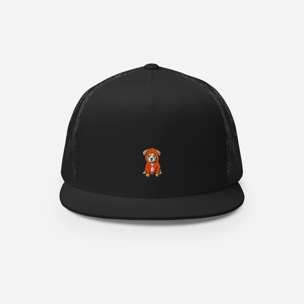 5 Panel Trucker Cap - Black - $DOG