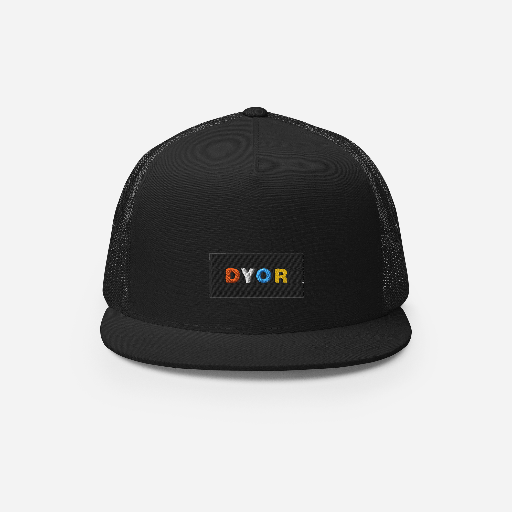 5 Panel Trucker Cap - BLACK - DYOR