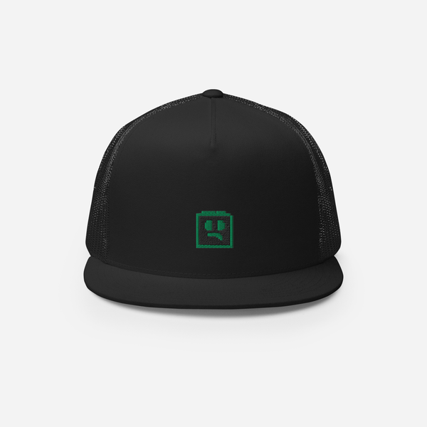 5 Panel Trucker Cap - Black - FOMO