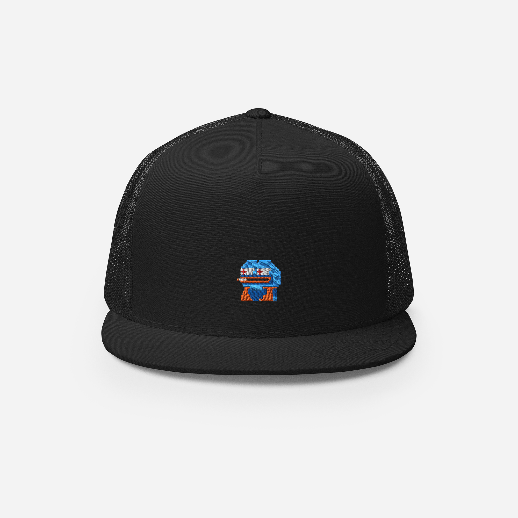 5 Panel Trucker Cap - Black - Gokupepe