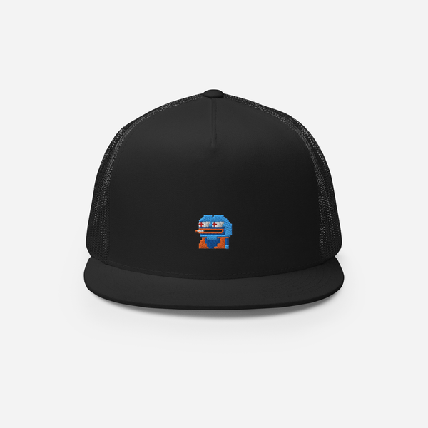 5 Panel Trucker Cap - Black - Gokupepe