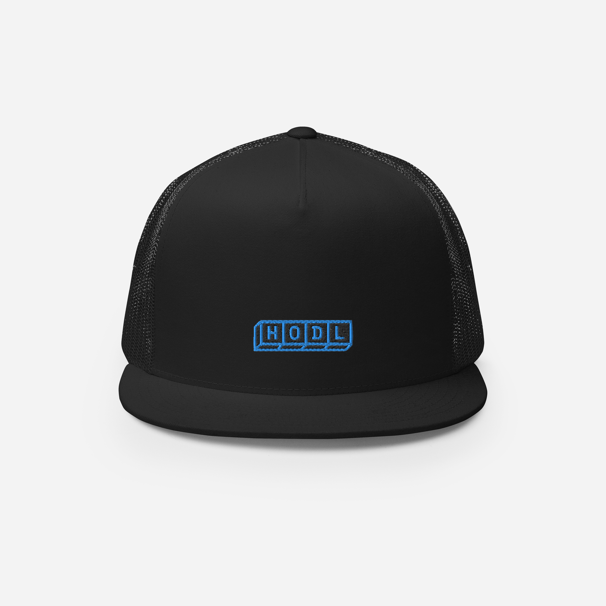 5 Panel Trucker Cap - Black - HODL