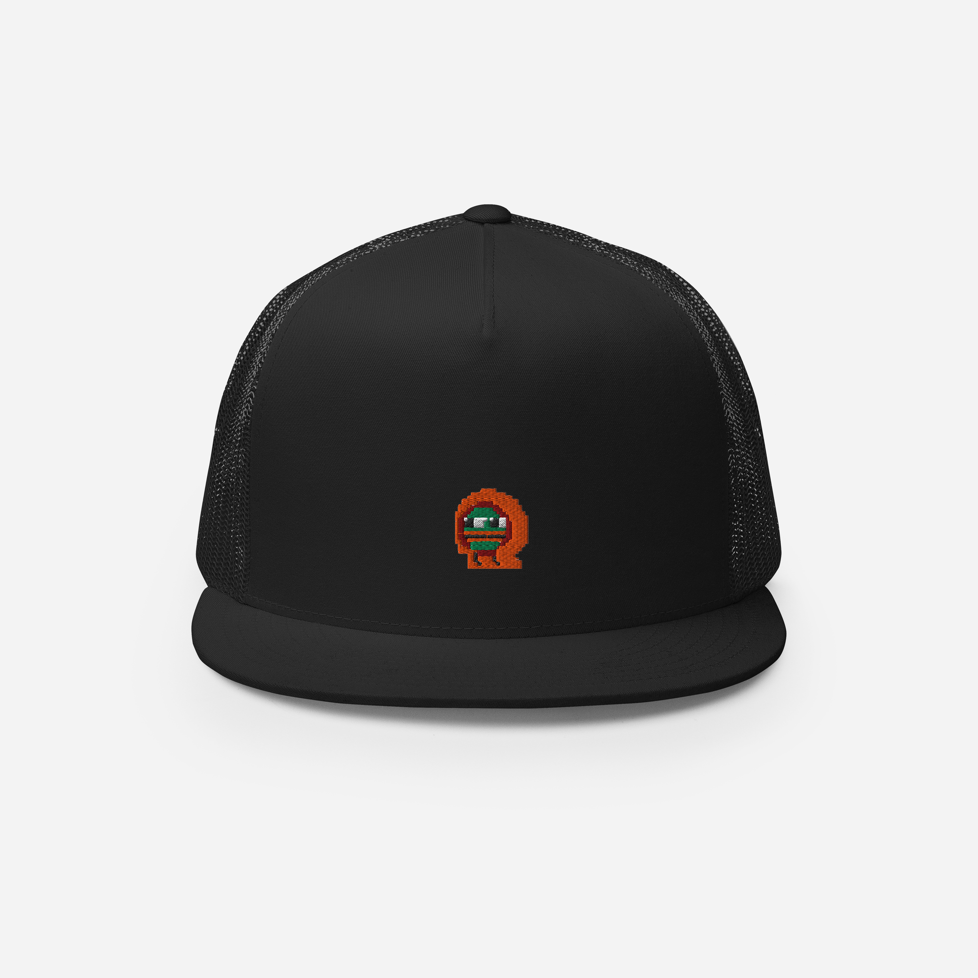 5 Panel Trucker Cap - Black - Kylepepe
