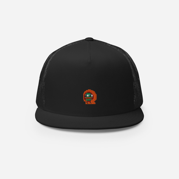 5 Panel Trucker Cap - Black - Kylepepe