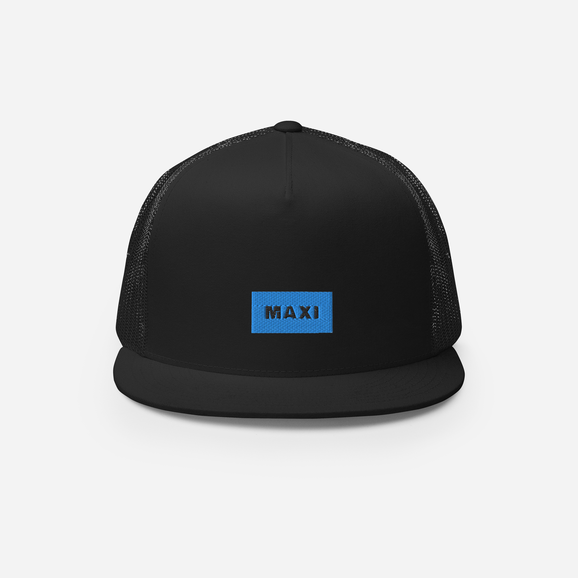 5 Panel Trucker Cap - Black - MAXI (blue)