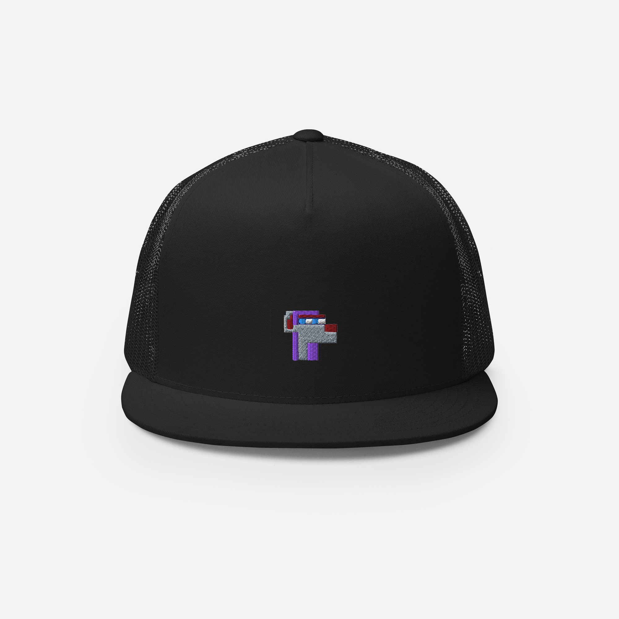 5 Panel Trucker Cap - Black - NodeDog