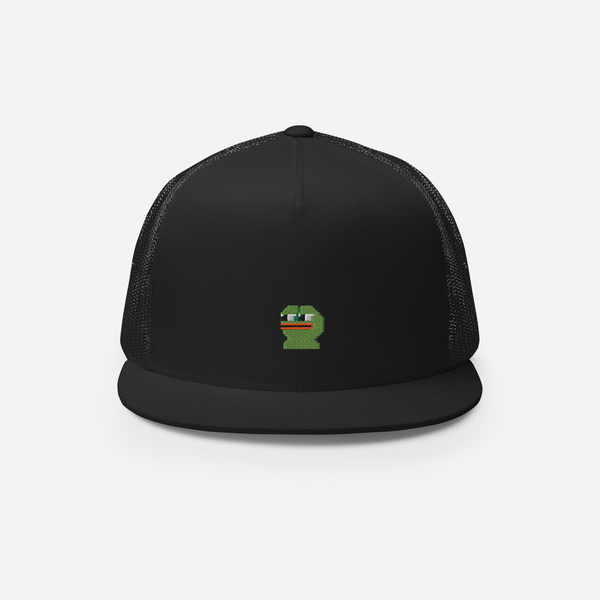 5 Panel Trucker Cap - Black - Pepe