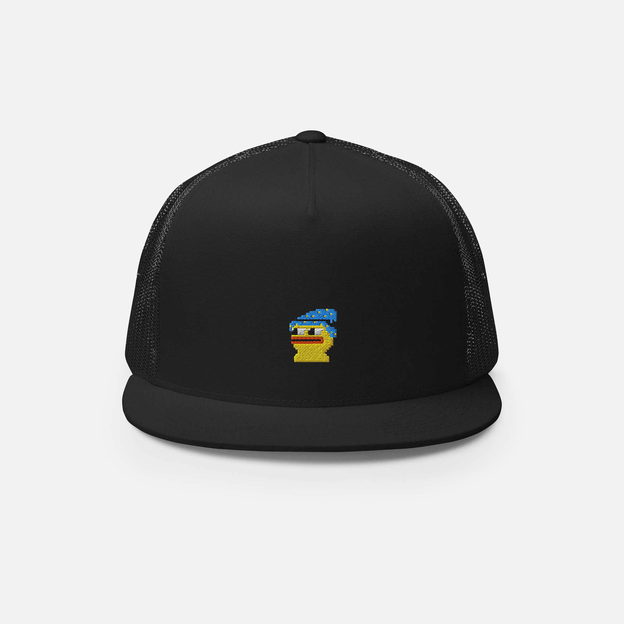 5 Panel Trucker Cap - Black - Pepewizard