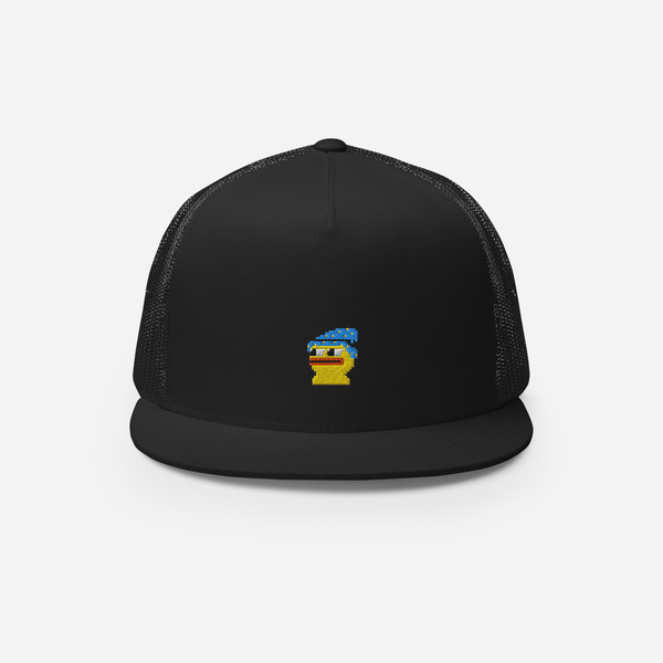 5 Panel Trucker Cap - Black - Pepewizard