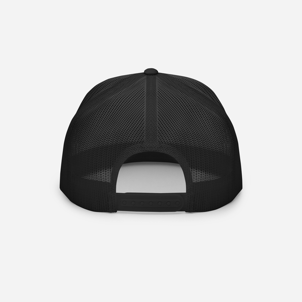 5 Panel Trucker Cap - Black - BTC