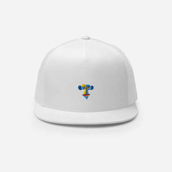 5 Panel Trucker Cap - White - Apeing