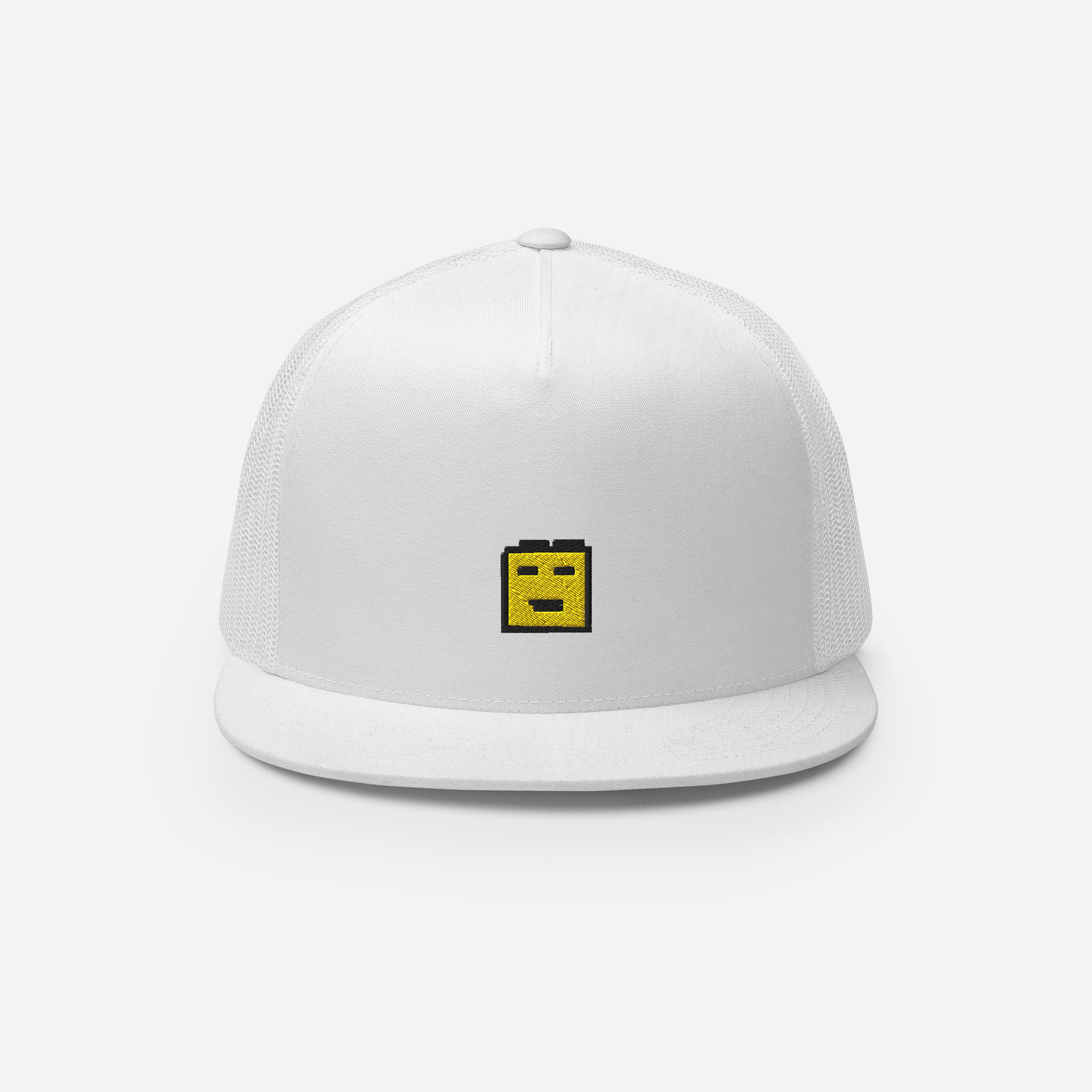 5 Panel Trucker Cap - White - BullChill