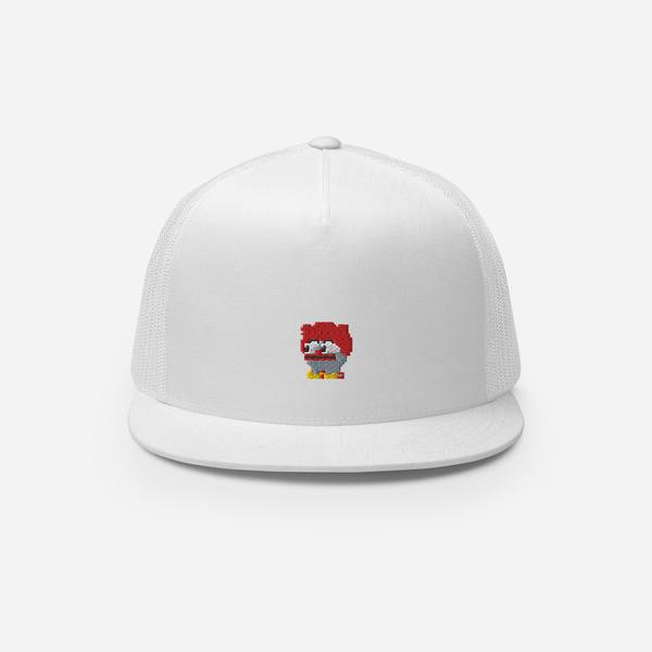 5 Panel Trucker Cap - White - Clownpepe
