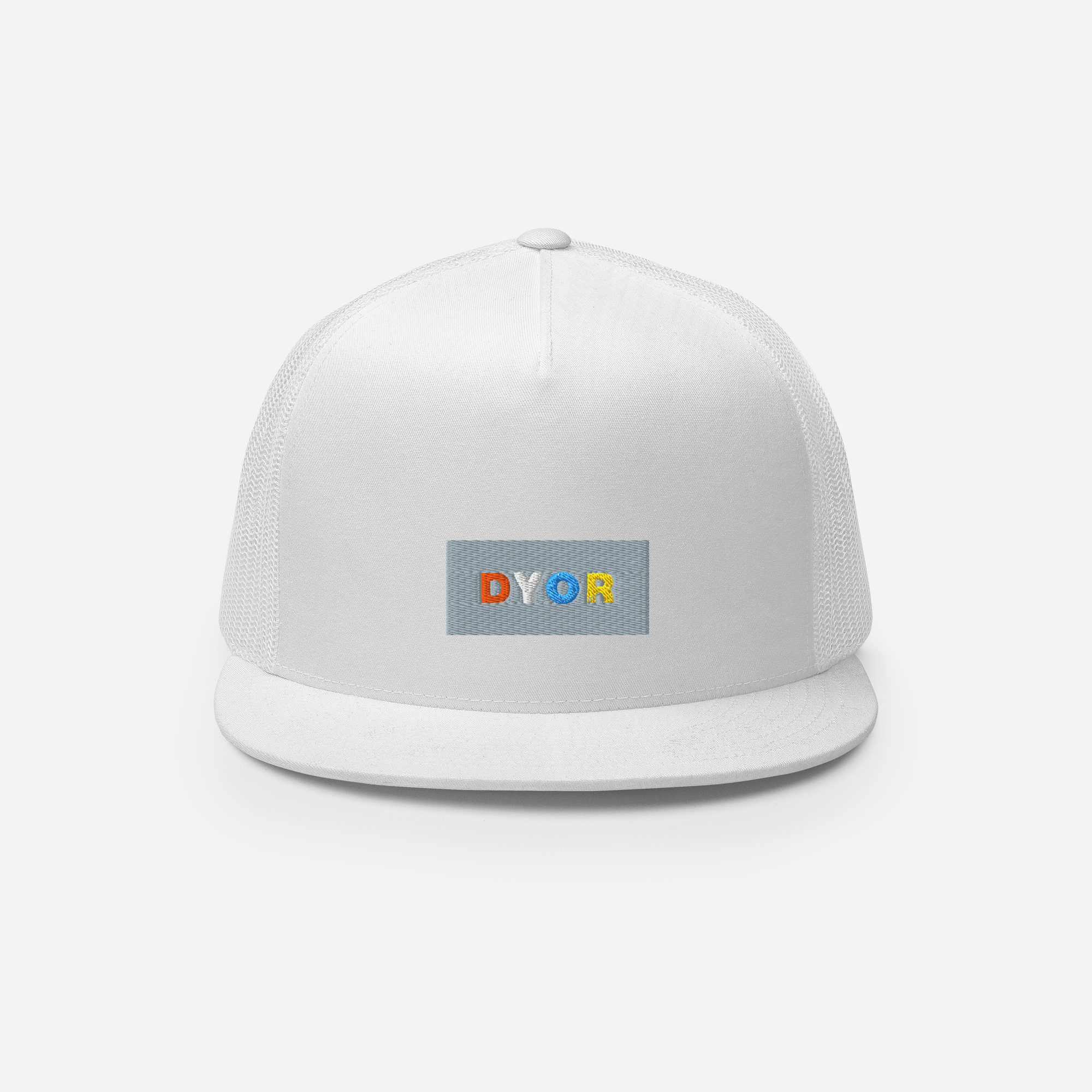 5 Panel Trucker Cap - White - DYOR
