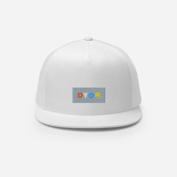 5 Panel Trucker Cap - White - DYOR