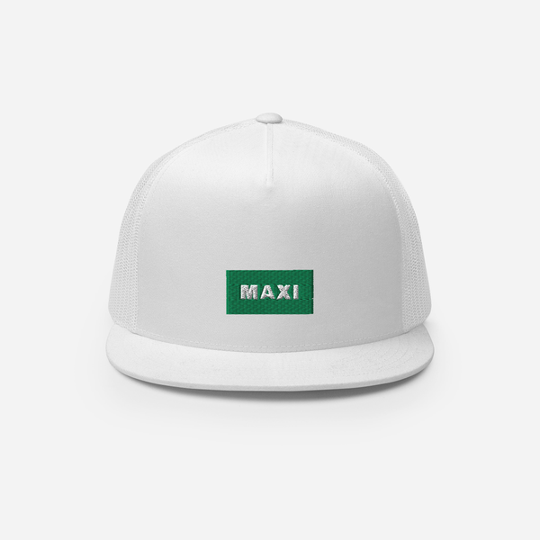 5 Panel Trucker Cap - White - MAXI (green)