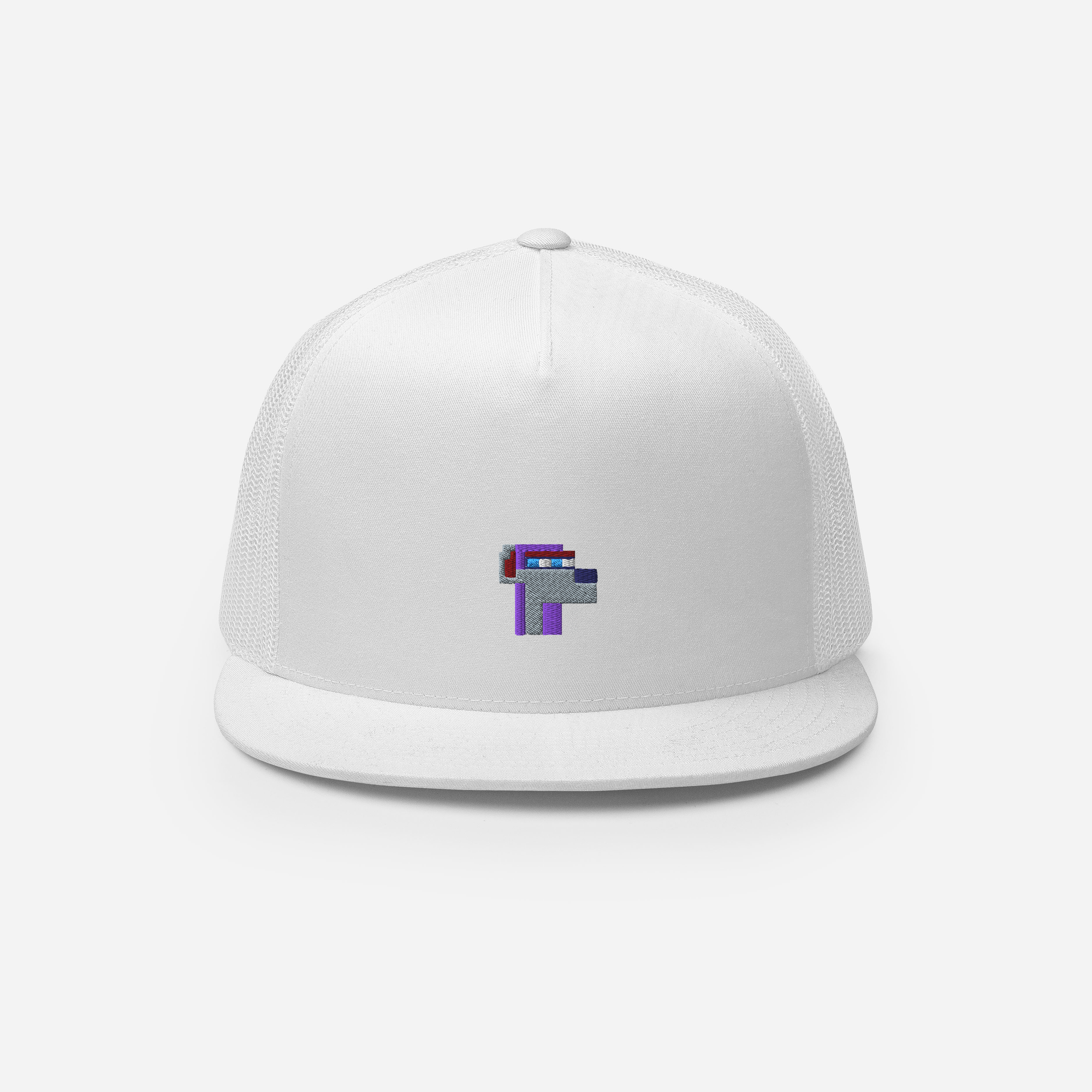 5 Panel Trucker Cap - White - NodeDog