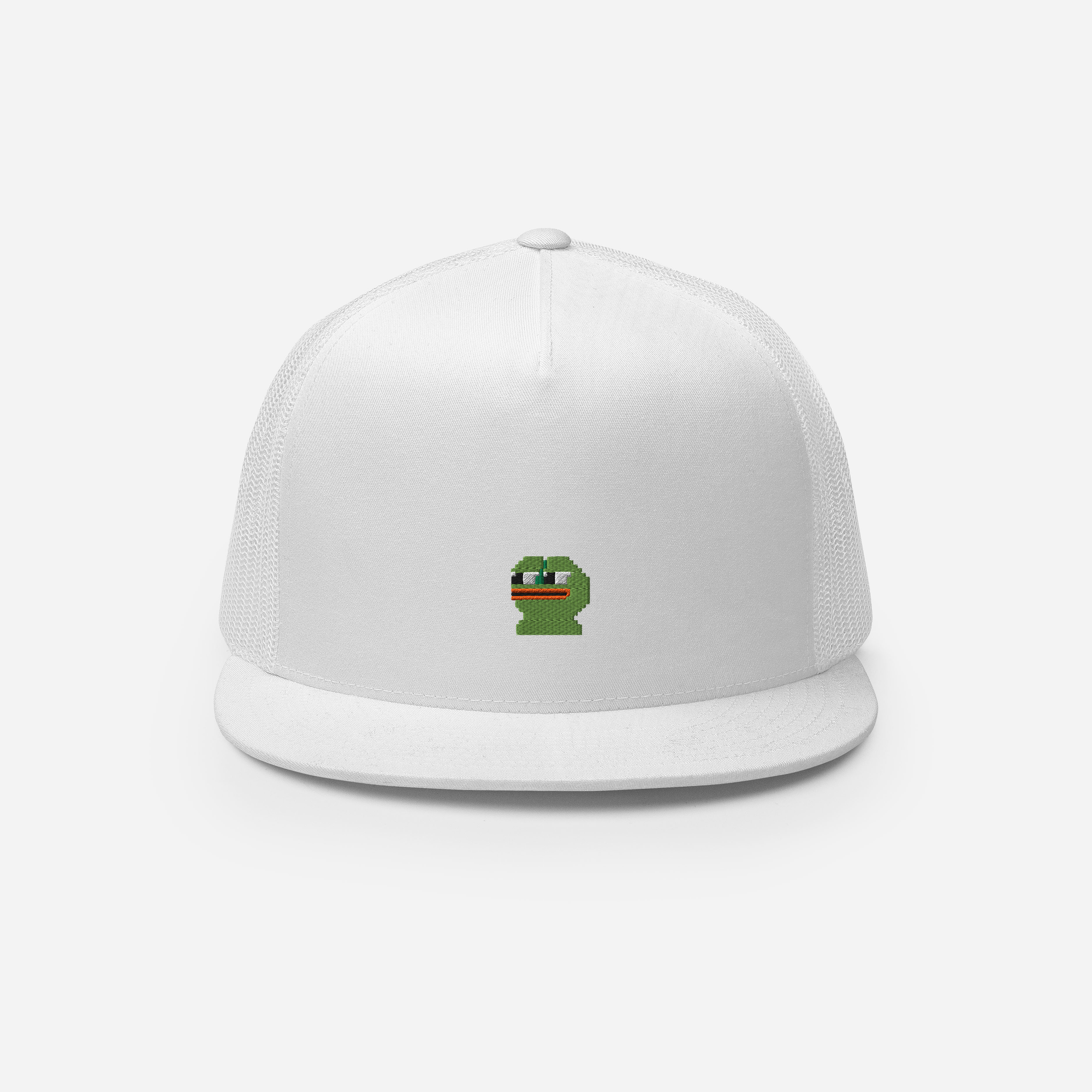 5 Panel Trucker Cap - White - Pepe