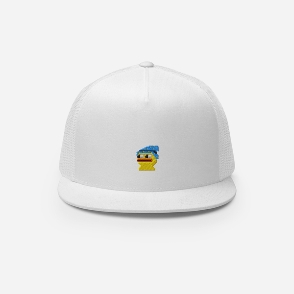 5 Panel Trucker Cap - White - Pepewizard