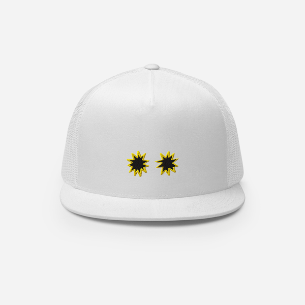5 Panel Trucker Cap - White - StarsEyes