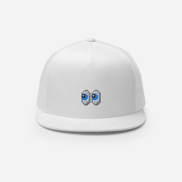 5 Panel Trucker Cap - White - WTF