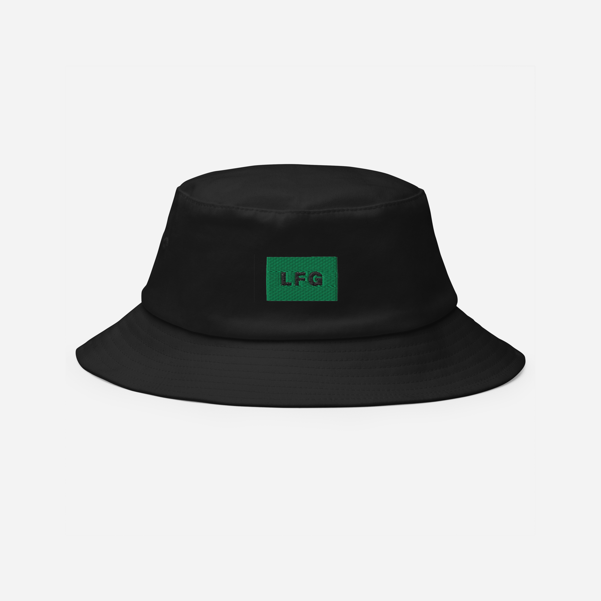 Bucket Hat - Black - LFG (green)