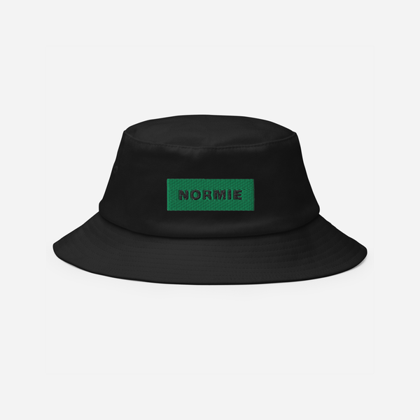 Bucket Hat - BLACK - NORMIE (green)