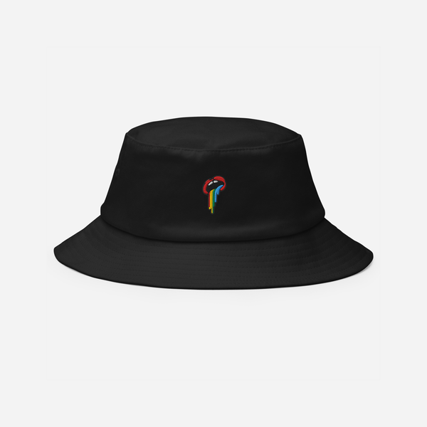 Bucket Hat - Black - Rainbow