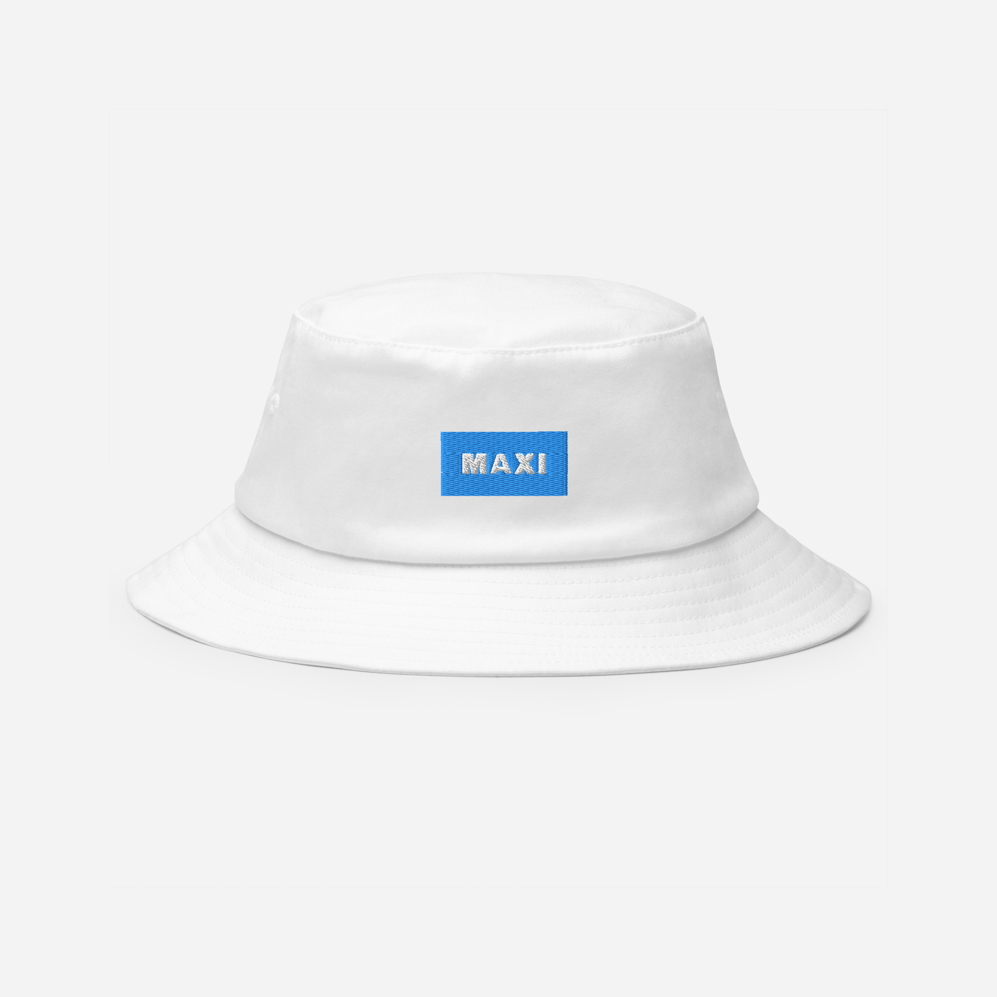 Bucket Hat - White - MAXI (blue)