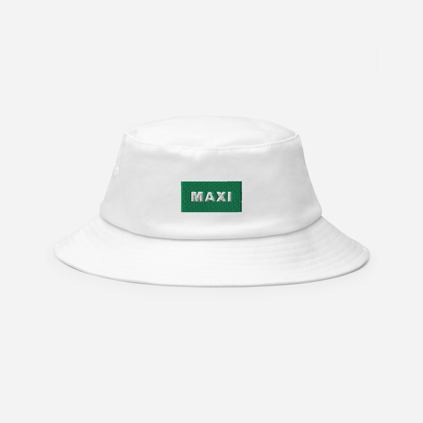 Bucket Hat - White - MAXI (green)