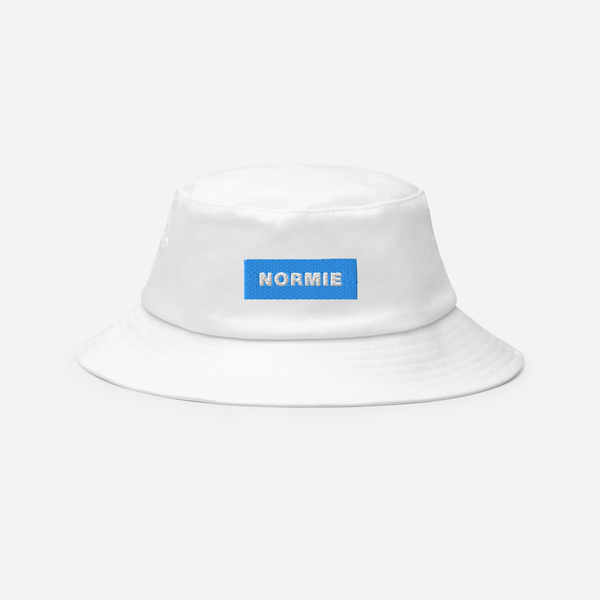 Bucket Hat - White - NORMIE (blue)