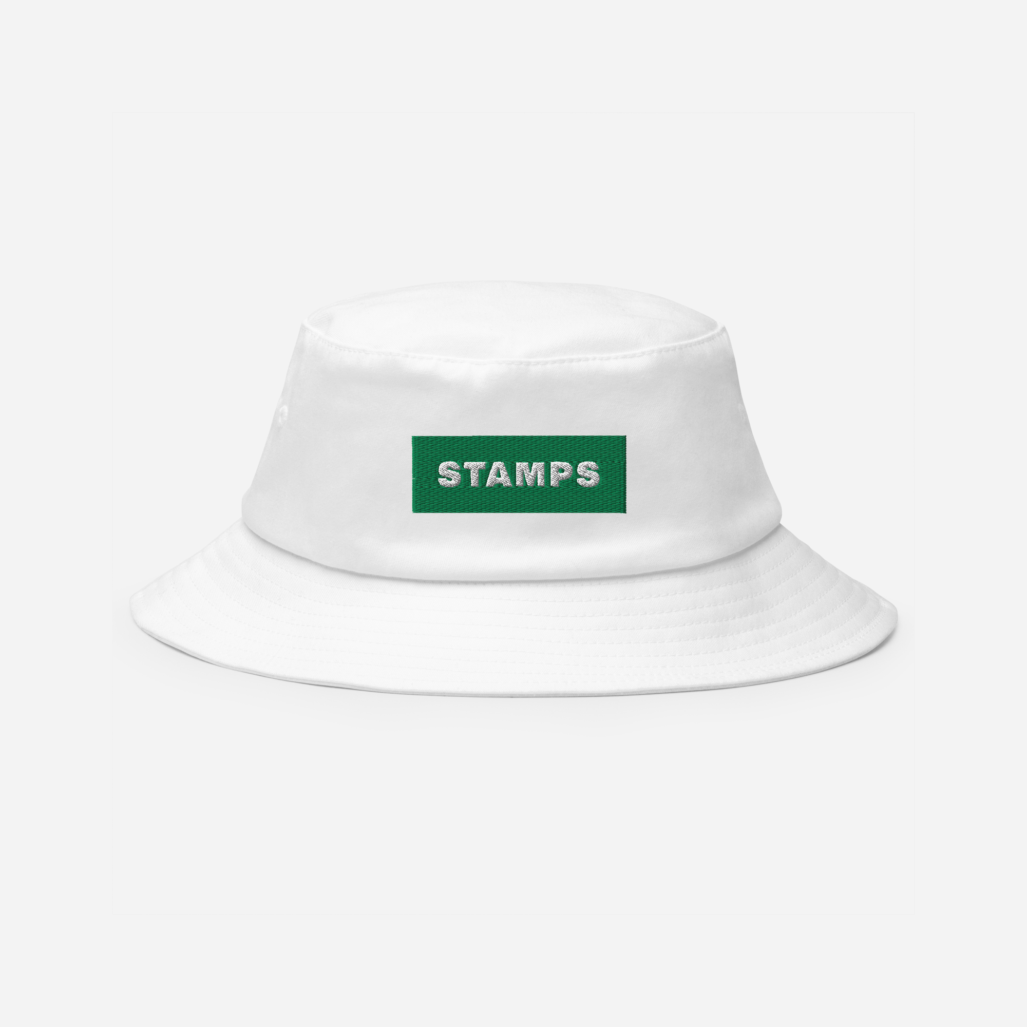 Bucket Hat - White - STAMPS (green)
