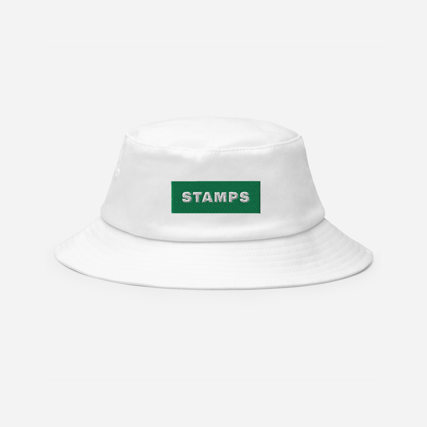 Bucket Hat - White - STAMPS (green)