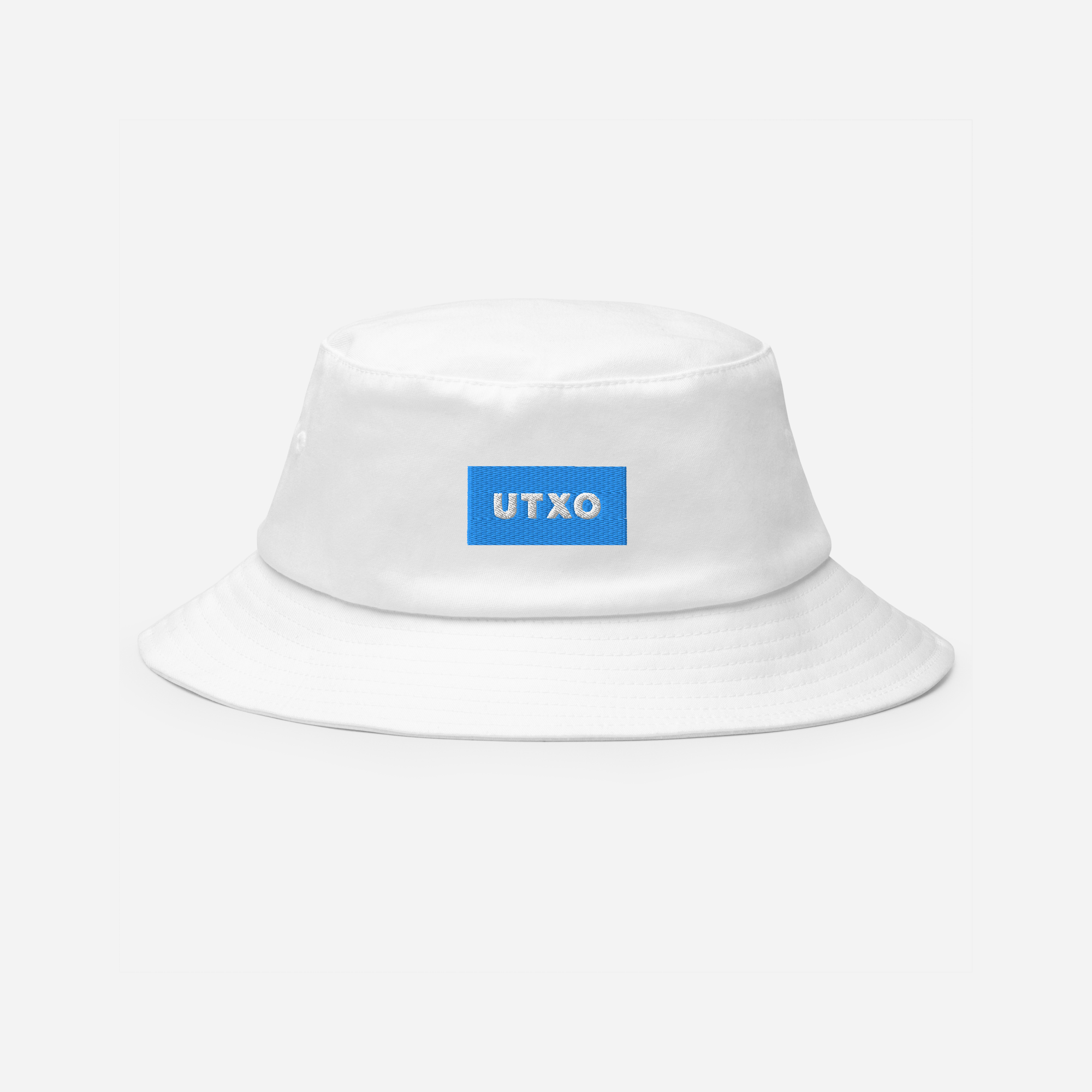 Bucket Hat - White - UTXO (blue)