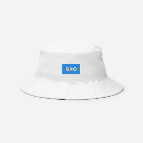 Bucket Hat Soft - White - BRO (blue)