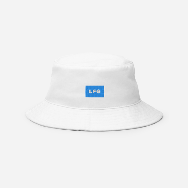 Bucket Hat Soft - White - LFG (blue)