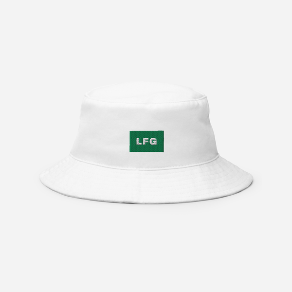 Bucket Hat Soft - White - LFG (green)