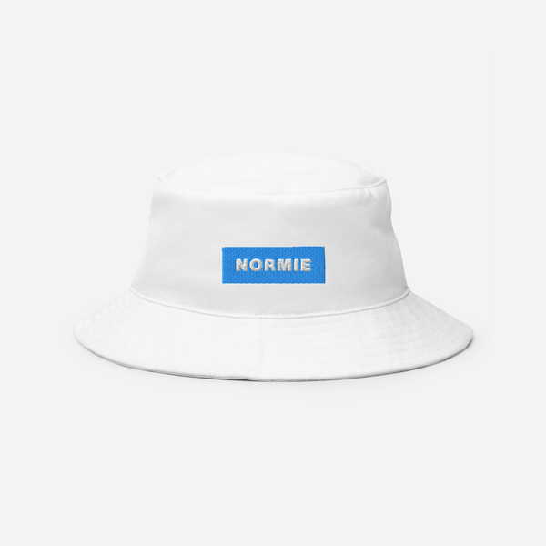 Bucket Hat Soft - White - NORMIE (blue)